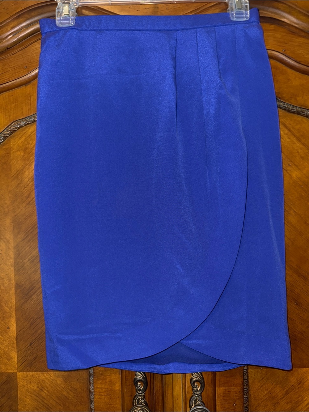 Madewell Cobalt Blue Tulip Wrap Pencil Skirt